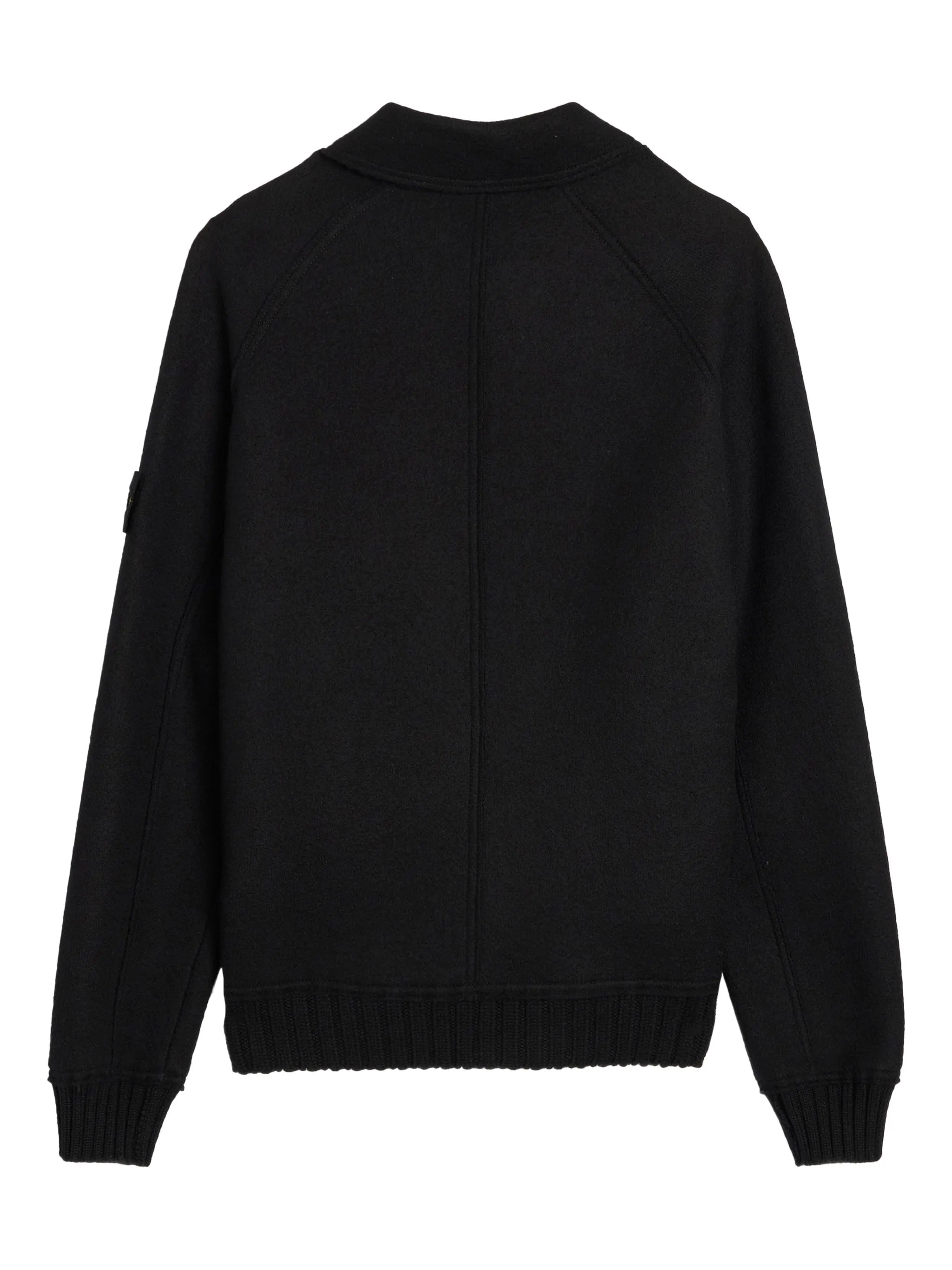 SI felted zip-fastening cardigan